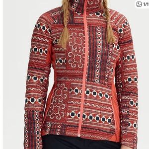 Patterned Red Women's Jacket